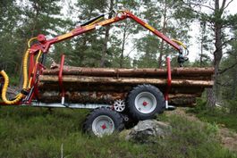 Rückewagen T1750 mit 30-50 Kran (ATV, UTV, Traktor, Quad)