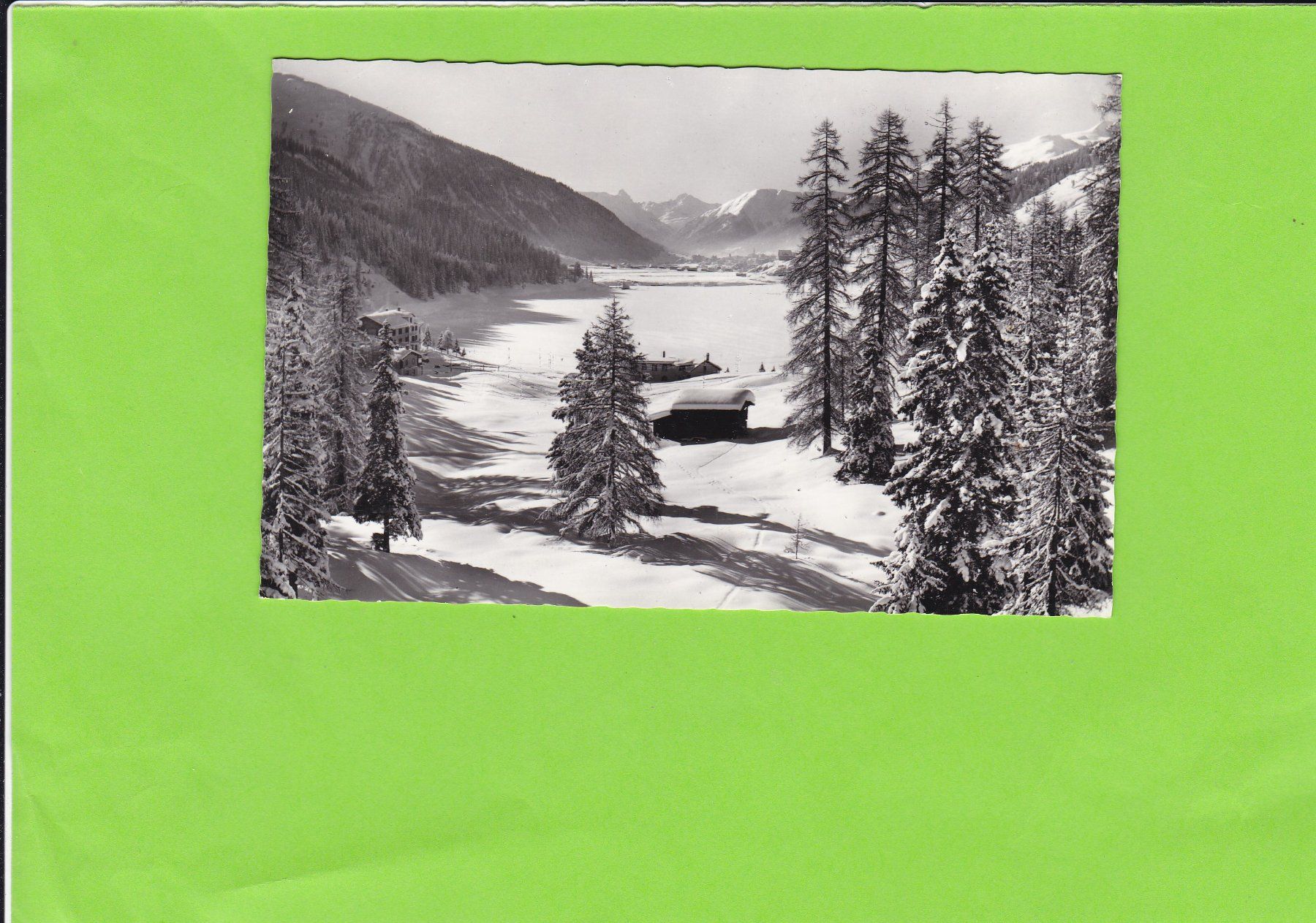 Ansichtskarten: Davos-Winter. Blick über den See – Gebraucht aus St. Peterzell von neckertal