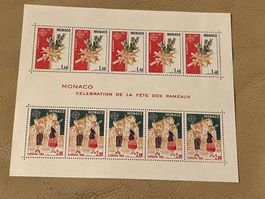 Monaco Briefmarken Bogen Rameaux
