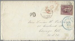 1873, Z/43 GENÈVE-CHICAGO, 0 GRAND HÔTEL DE LA PAIX! SCHÖN