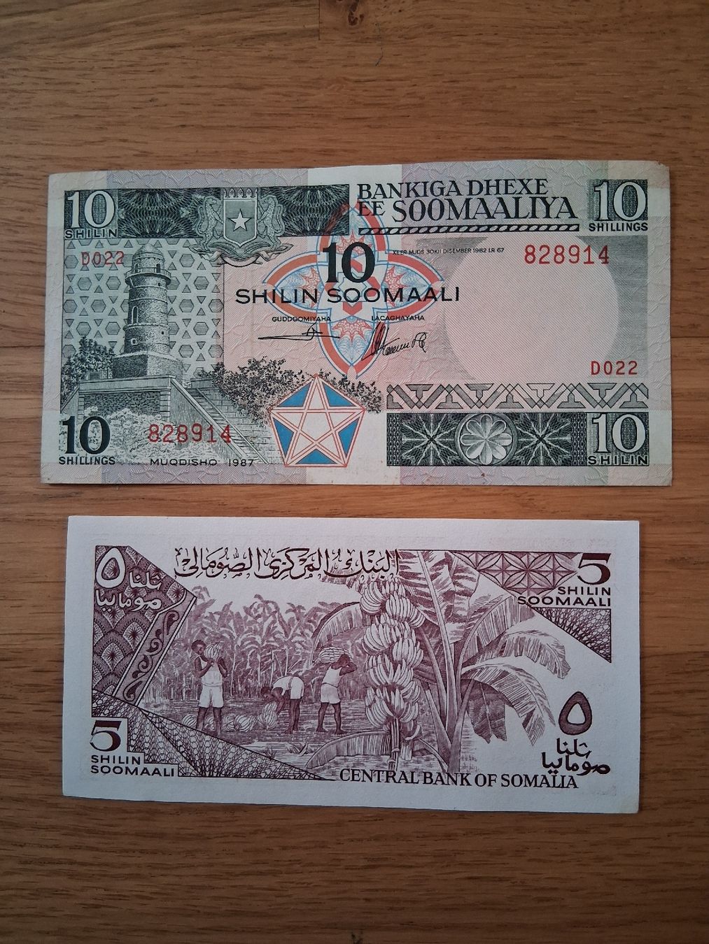 Banconote: 15 Somalische Shillings / 1987 – Usato da St. Gallen venduto da 1.2.meins