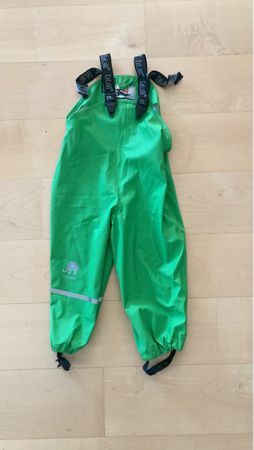 CeLaVi Regenhose grün mit Trägern neuwertiger Zustand gr 80