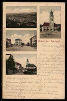 AK Huttwil, Ortsansichten, Kirche, Marktplatz und Straßenpar