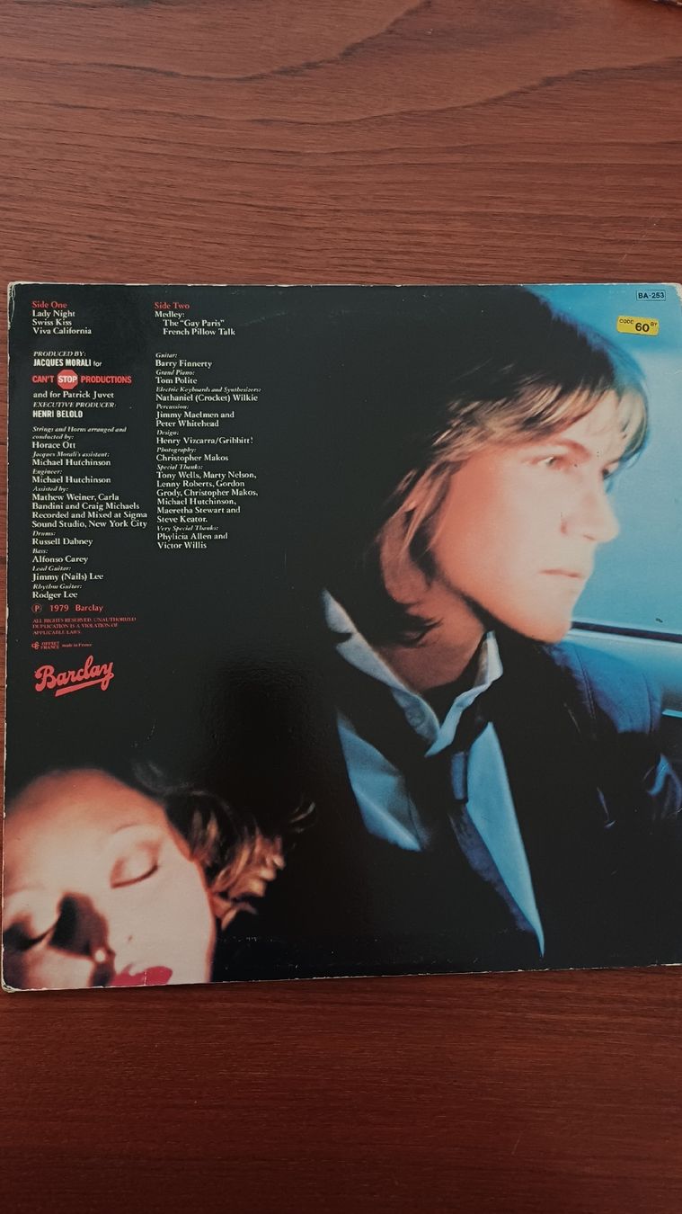 Dischi in vinile: LP Patrick Juvet Lady night – Usato da Genève venduto da njia 1