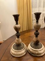 2 Antike Kerzenständer, Alabaster, Vintage, Top Zustand