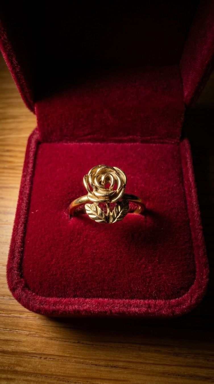 Anelli: Bague fleur rose dorée réglable – Nuovo e nell'imballaggio originale da St-Maurice venduto da Sandrinette123 1