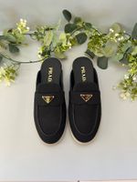 PRADA Suede Mules Sandals Slides -- 38.5 EU -- New 💙