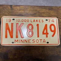 🇺🇸 1974 Vintage Autoschild, Minnesota NK8149