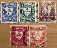 5 Fiskalmarken Gemeinde Wädenswil (Wädensweil) ZH