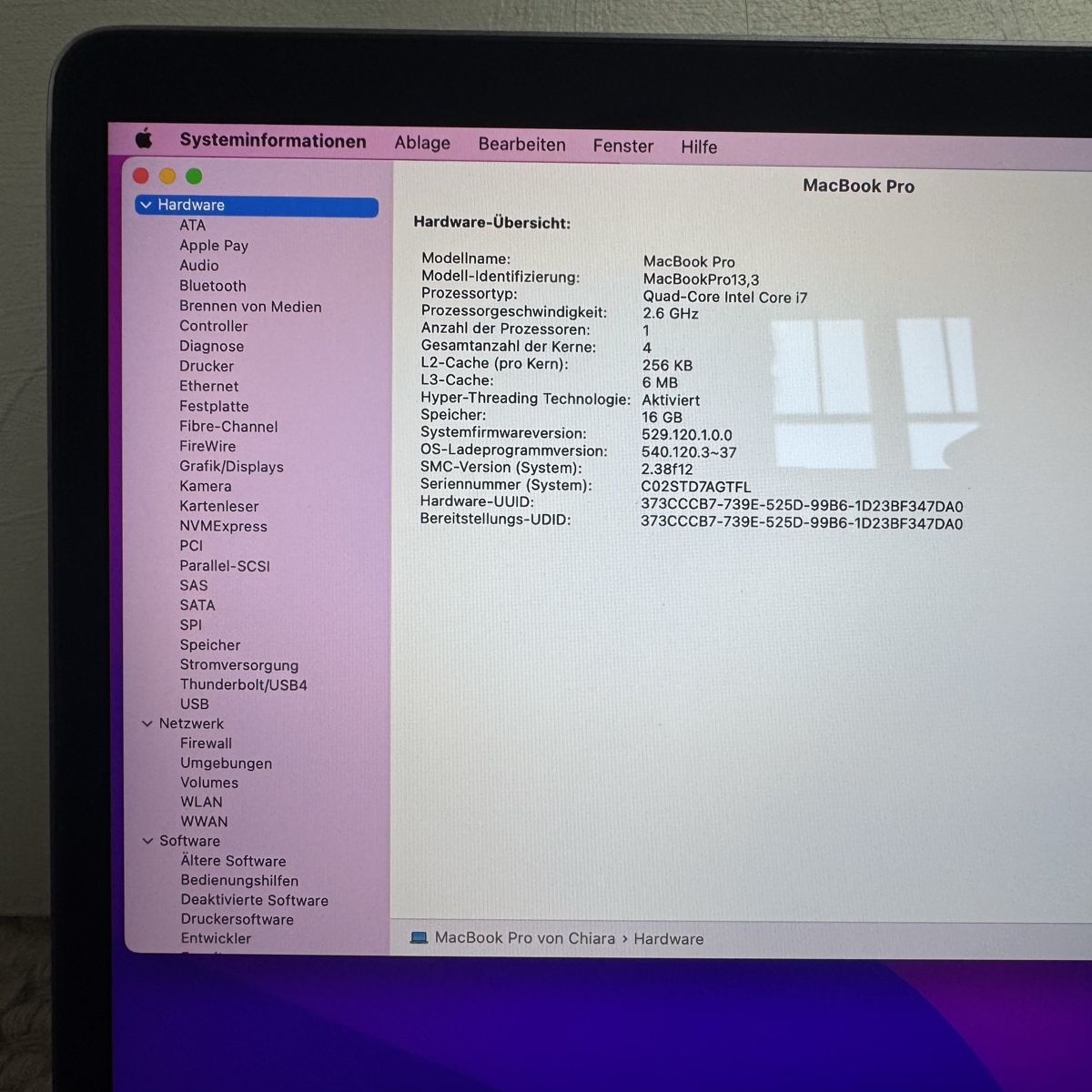Apple Notebook: Apple MacBook Pro 15’‘ (2016) – Usato da Zürich venduto da chi_2r7n 4