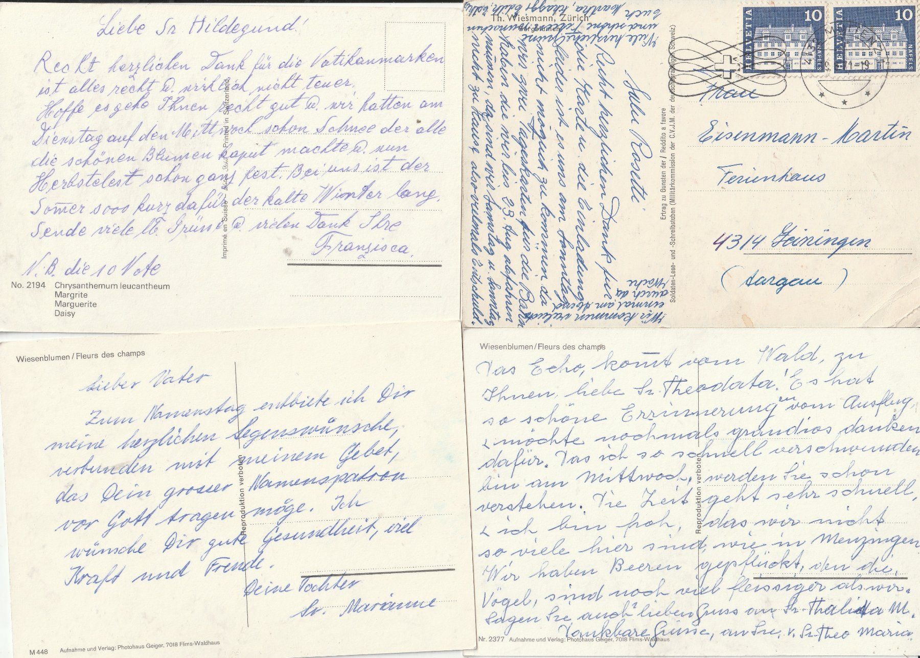 Cartoline postali: 16 Schöne Blumenkarten – Usato da Lumbrein venduto da made02 5