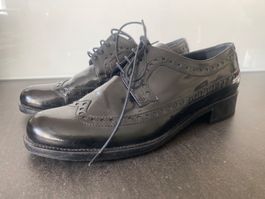 BARRACUDA chice Schuhe GR.36,5 MADE ITALY schwarz/glanz