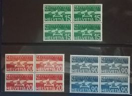 F33) F16-18, Flugpostmarke im 4-Block postfrisch Kt. 140.-++