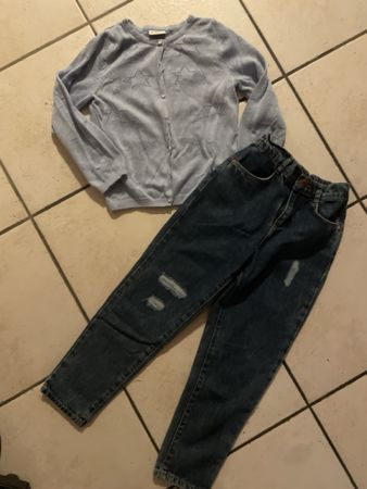 LC Waikiki Set, Jeans+Strickjacke, Gr. 122-128, Top!