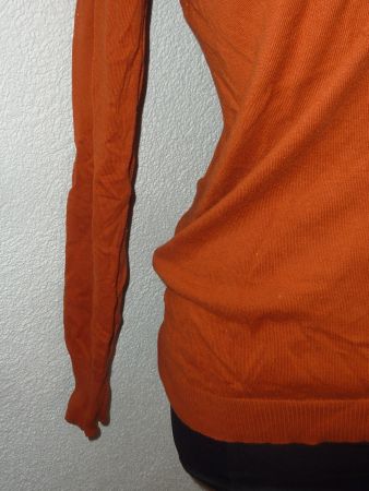 pull orange taille L marque Benetton pour femme