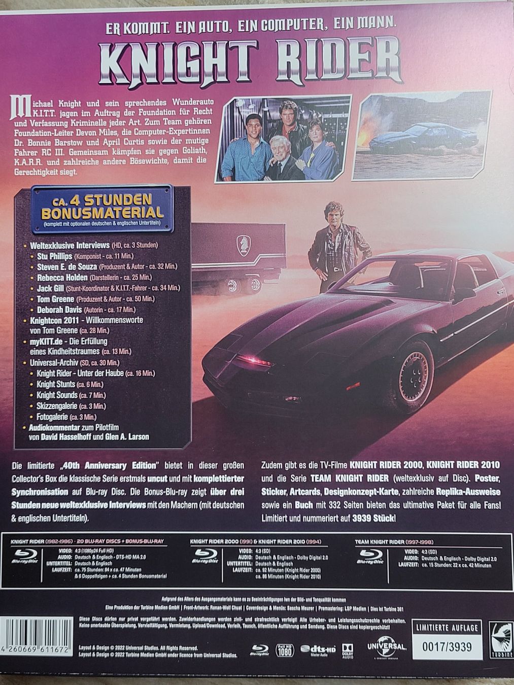 Tutti i DVDs: Knight Rider 40th Anniversary Edition – Usato da Teuffenthal BE venduto da ganzguet 1