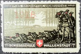 Schiessschule Wallenstadt, weiss, Aufdr, Wi MS 3, 1.WK