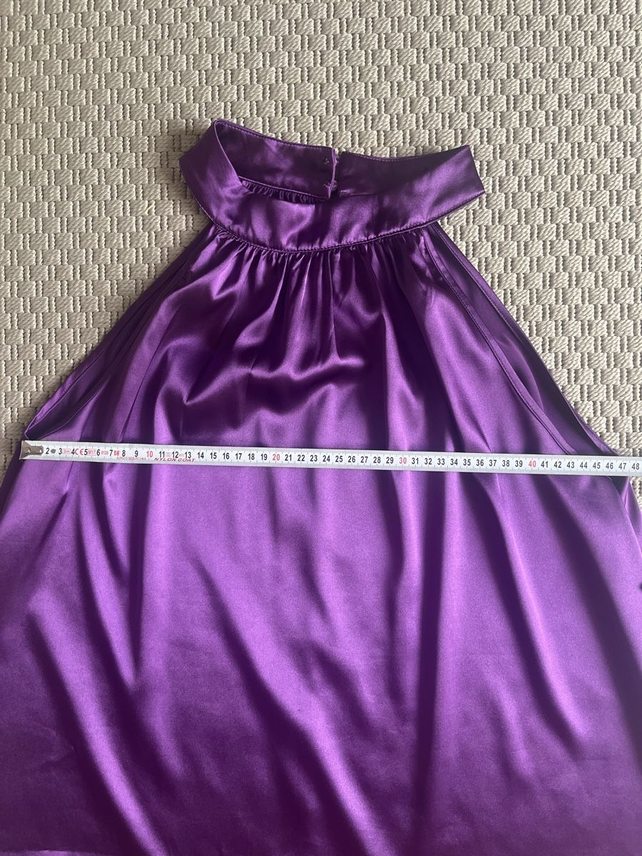 Tops: Neckholdertop, lila, glänzend, XL – Gebraucht aus Solothurn von Bobesch08 4