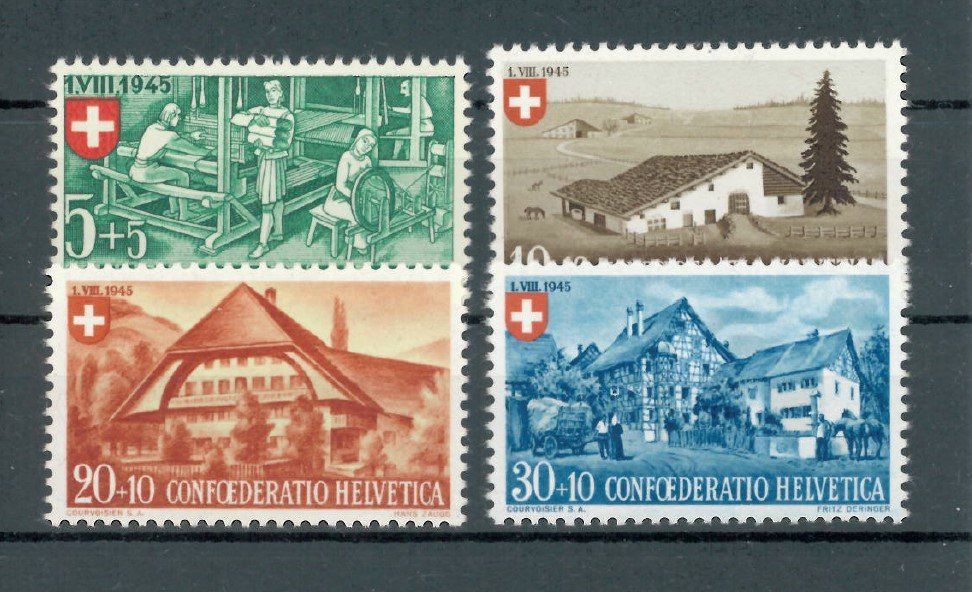 Alle Briefmarken: Pro Patria, 1945, postfrisch ** – Neu (gemäss Beschreibung) aus Lupfig von lubor
