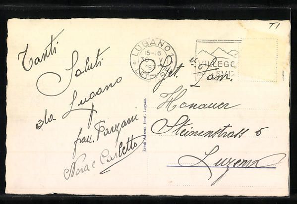 Cartoline postali: AK Lugano, Paradiso, Quai, 1933 – Usato da Berlin venduto da bartko-reher 1