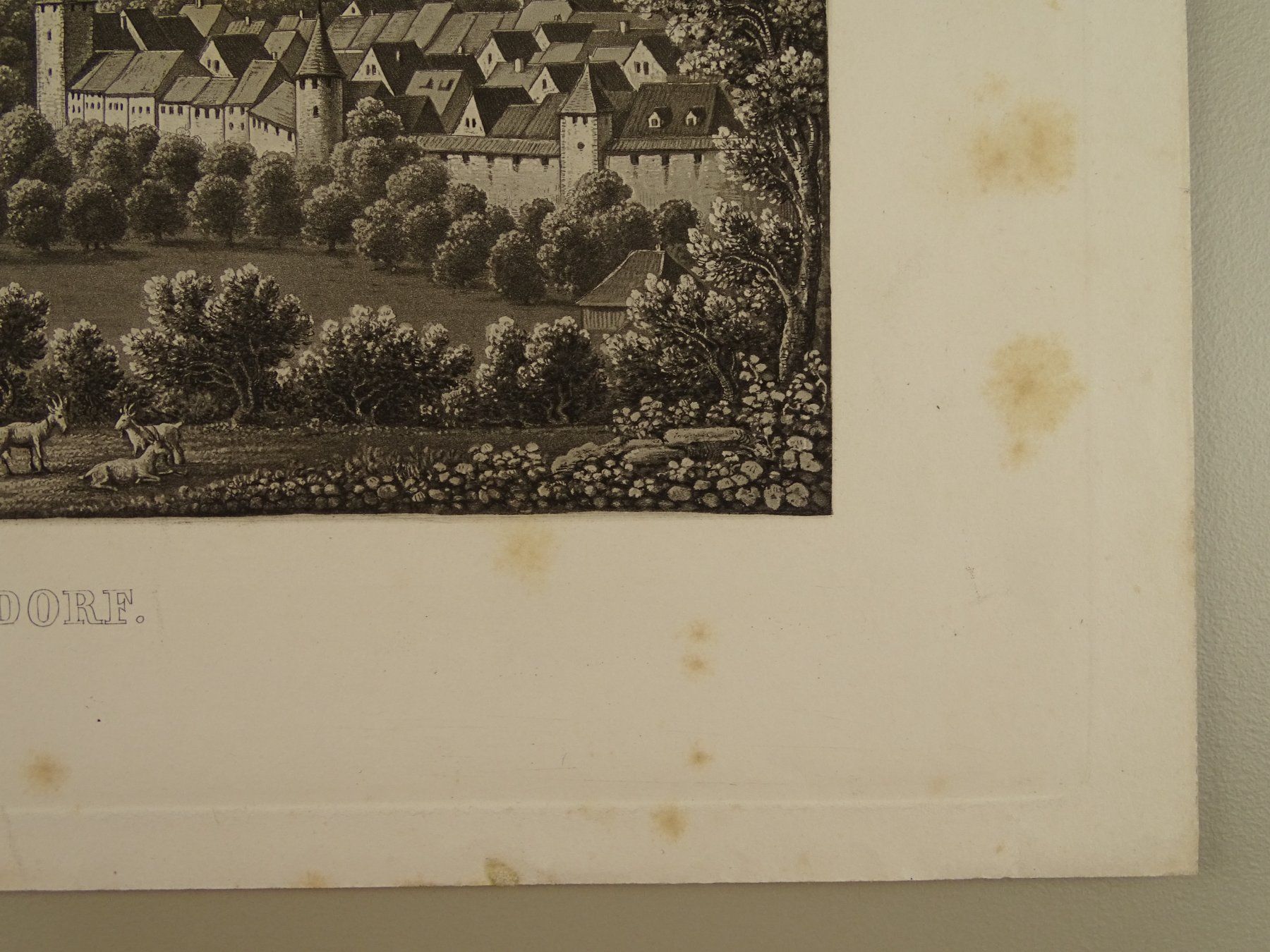 Stiche: BURGDORF, AQUATINTA 1857 – Gebraucht aus Grüningen von Kartensammler 4