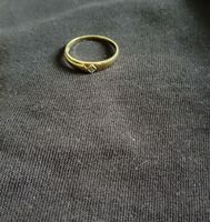 Goldring 333 mit Diamantsplitter gestempelt anello d'oro