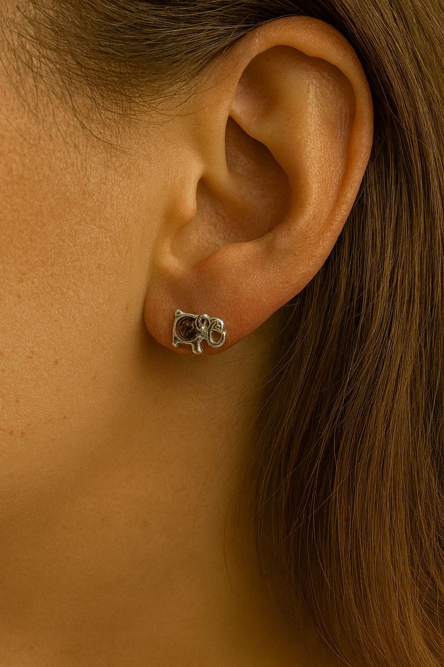 Orecchini pendenti & Orecchini a lobo: Elefanten Ohrstecker  925 Sterling Silber  dunklem Bernstein – Nuovo e nell'imballaggio originale da Heiligkreuzsteinach venduto da schmucktime 1