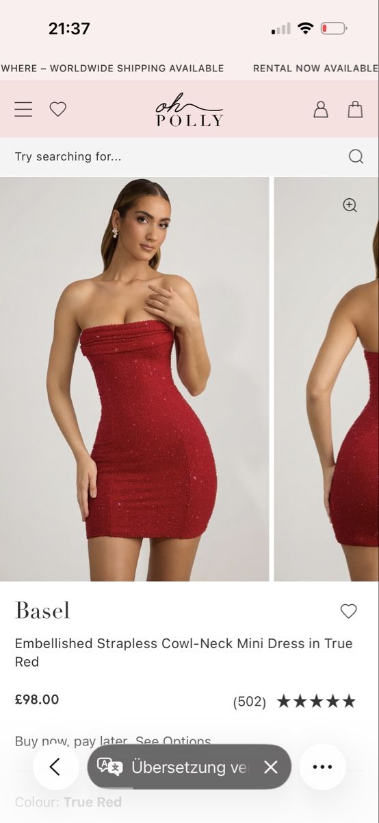 Vestiti: Damenkleid rot Gr. 34 – Nuovo e nell'imballaggio originale da Wermatswil venduto da Fmc