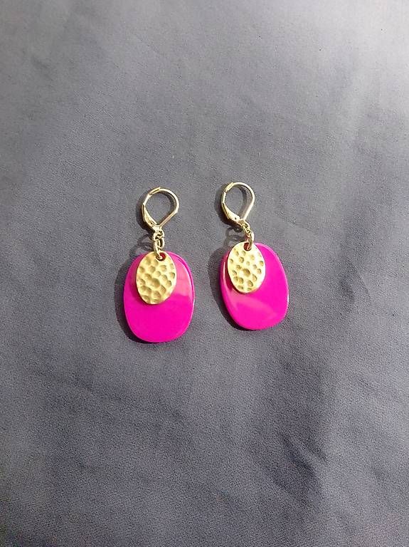 Orecchini pendenti & Orecchini a lobo: Ohrschmuck Unikat pink silber – Nuovo (secondo la descrizione) da Bern venduto da samtgrau