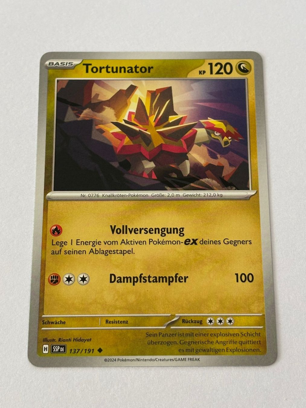 Pokémon Carte collezionabili: Pokemon-Karte Tortunator 137/191 – Usato da Herisau venduto da Seyashop1