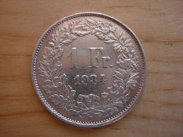 (C1) 1 Franken 1934 VZ-UNZ
