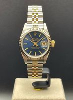Rolex Lady-Datejust 26 stahl gold Blau blue Full set