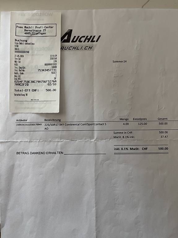Pneumatici & Ruote complete: Somerreifen Continental – Usato da Unterentfelden venduto da Max964 4