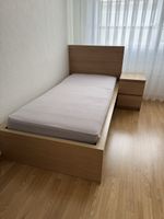 Einzelbett mit Nachttisch, Holz, Top Zustand!