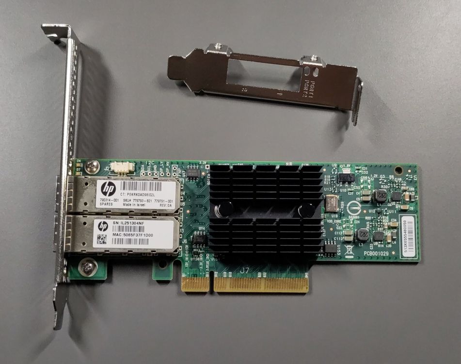 thumbnail image 2 of Mellanox ConnectX-3 CX312A 10GbE Dual Port SFP+ Server NIC - 00D9692, MCX312A-XCBT (Used) 2 of 3