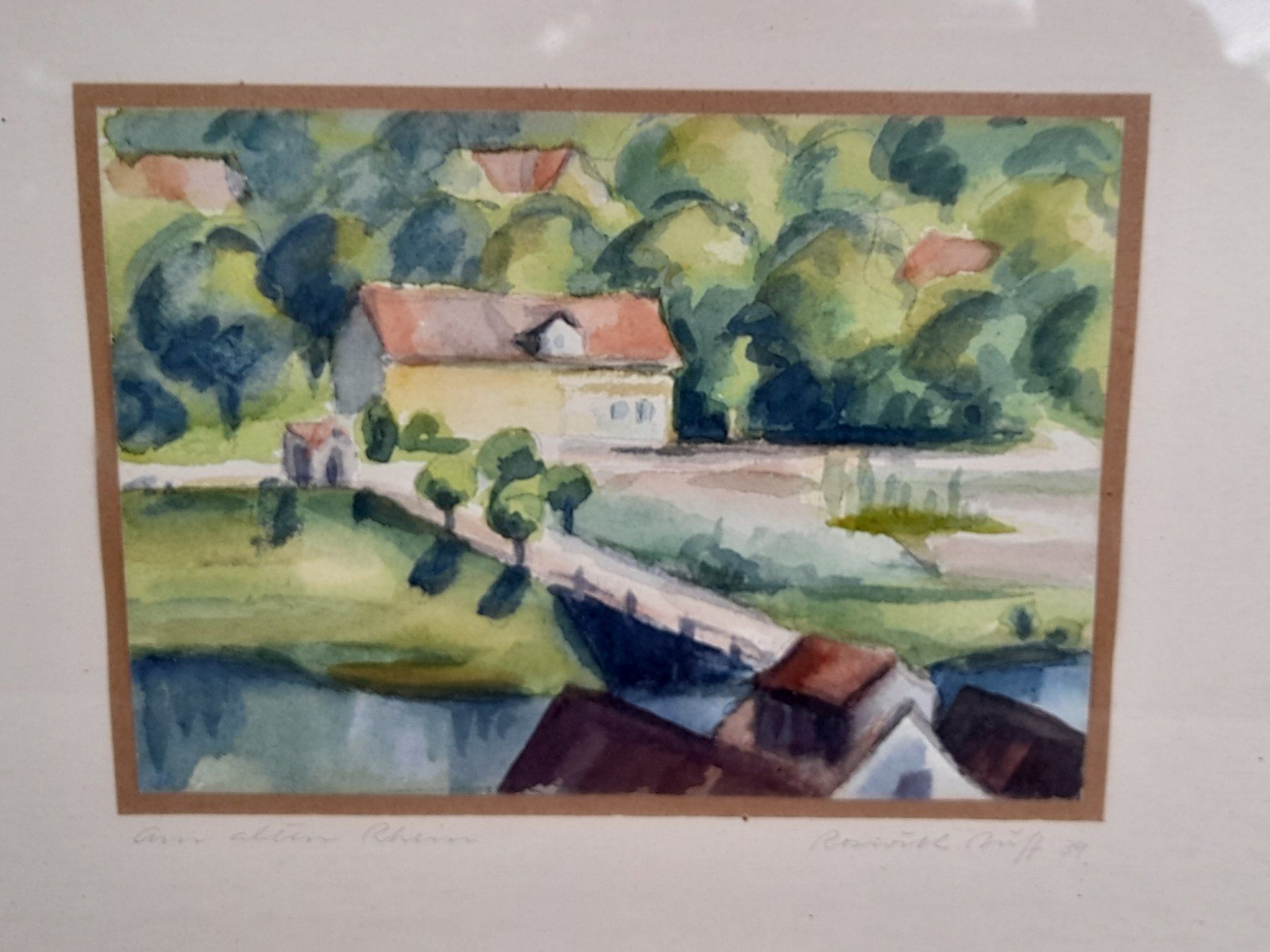 Dipinti: Aquarell " Am alten Rhein " – Usato da Thun venduto da Treff.....e 6