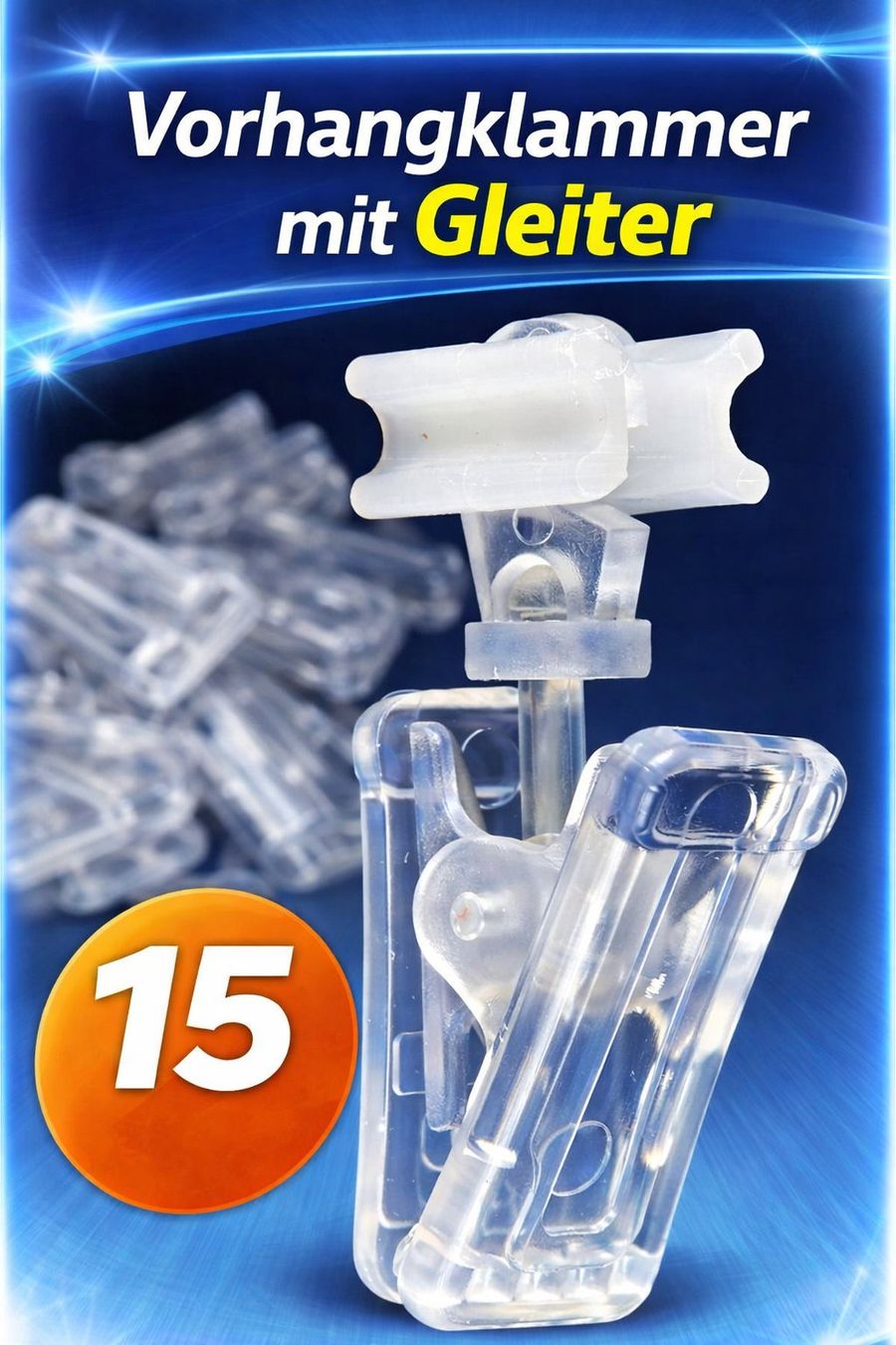 Sonstiges für Haushalt & Wohnen: 15 stk. Vorhanggleiter  Gleiter mit Klammer – Neu und originalverpackt aus Pratteln von Sadek89