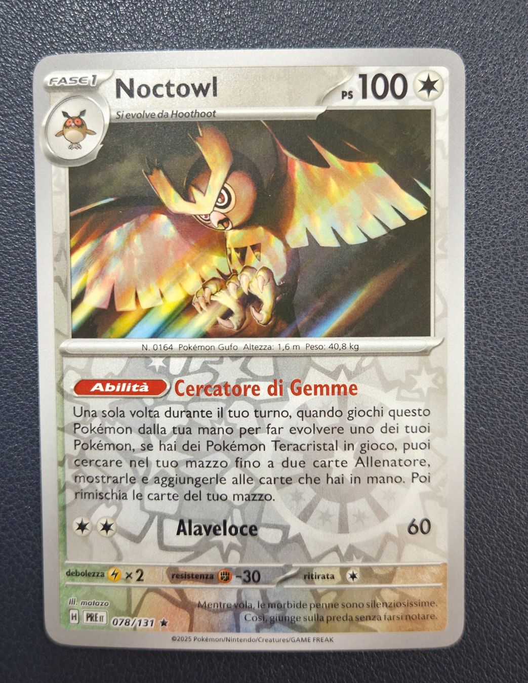 Pokémon Sammelbilder & Trading cards: Pokemon 078/131 Noctowl Rara Reverse IT – Gebraucht aus Lugano von pan_5zpg