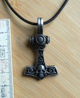 Thors Hammer Anhänger Halskette Totenkopf Wikinger Stil