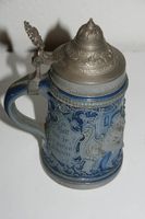 1 alter Bierkrug mit Deckel