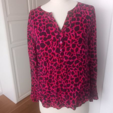 Street One Animalprint Leoprint Bluse pink Gr. 38 40