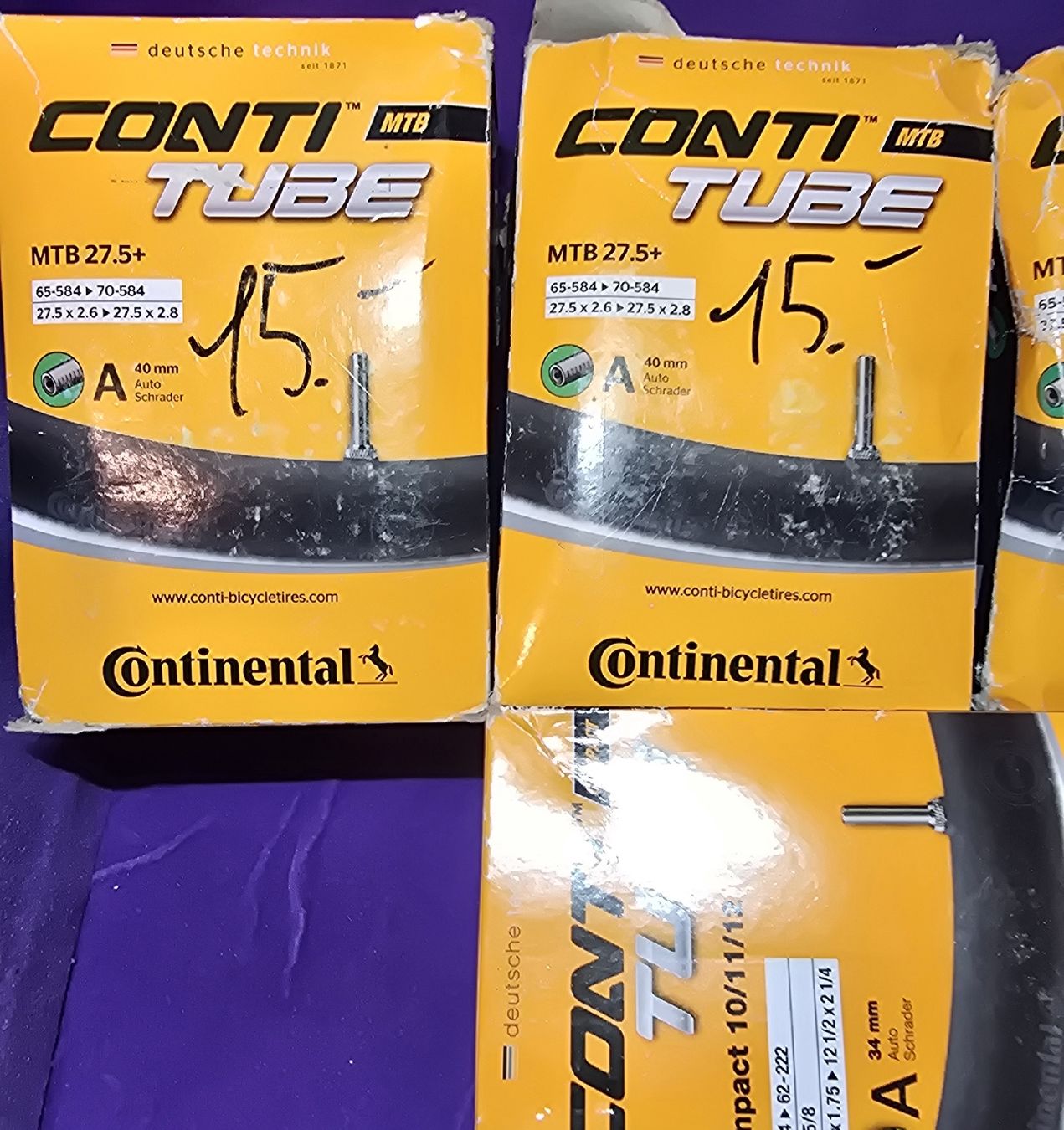 Continental Pezzi di ricambio: 4x Continental Fahrradschläuche – Nuovo e nell'imballaggio originale da Wangs venduto da Restposten.Garage 6