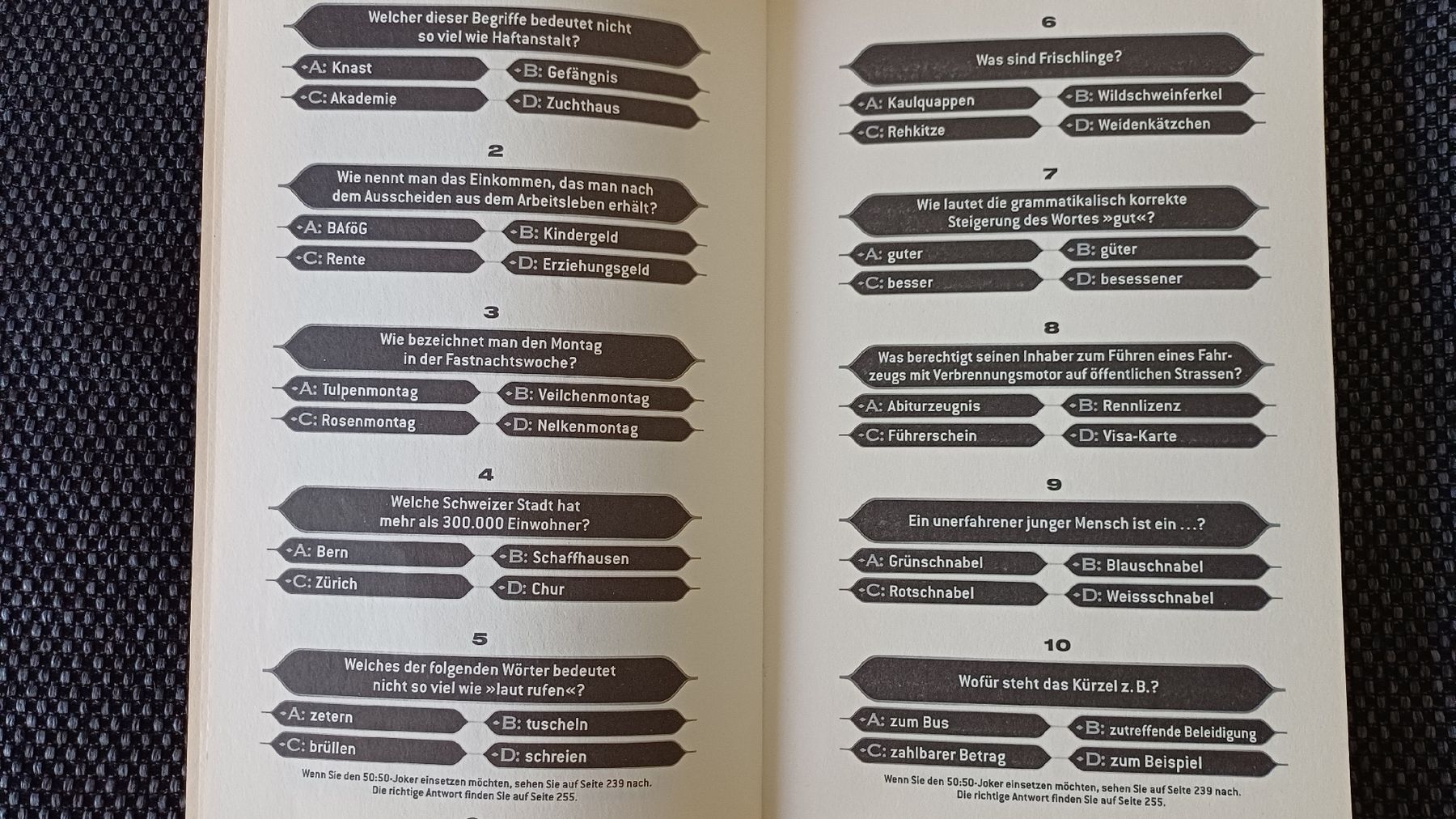 Bücher: Quiz- Buch WER WIRD MILLIOÄR - Schweizer Ausgabe – Gebraucht aus Siegershausen von Bubsi83 5