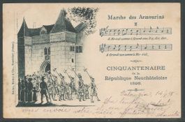Carte P de 1898 ( Cinquantenaire de la Rep Neuchâteloise )
