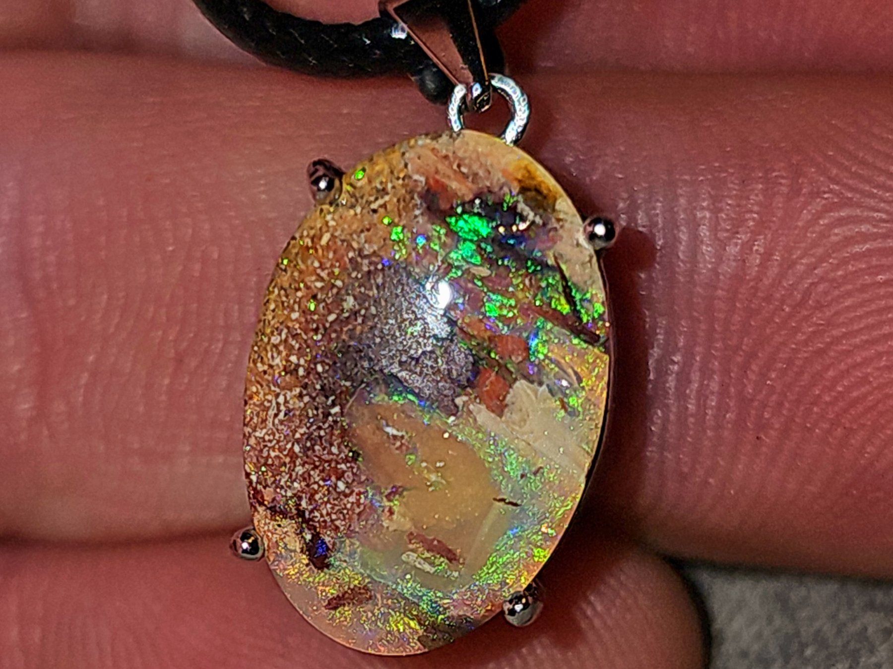 Pietre preziose: Australischer Boulder Opal Silber-Anhänger – Nuovo e nell'imballaggio originale da Uerkheim venduto da Winwinner 1