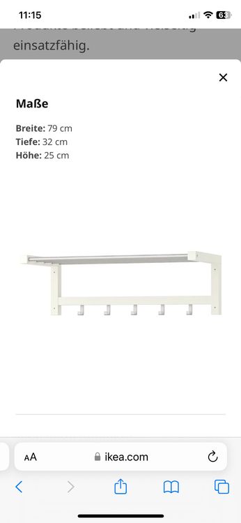 IKEA Garderobe weiss Kaufen auf Ricardo