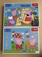 2x 2 Peppa Pig Puzzles Glitter + Glow in the Dark