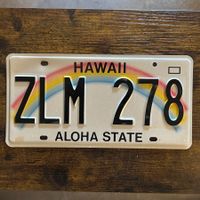 🇺🇸 U.S. Autoschild, Hawaii ZLM 278 - ORIGINAL