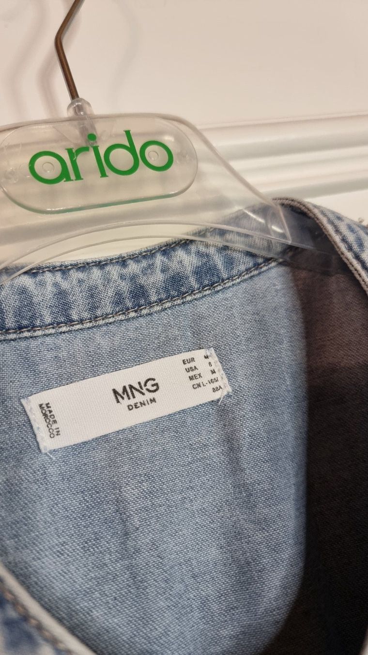 Mango Camicette: Mango Jeansbluse mit Puffärmel, Gr. L/XL – Usato da Wald ZH venduto da CapLux 5