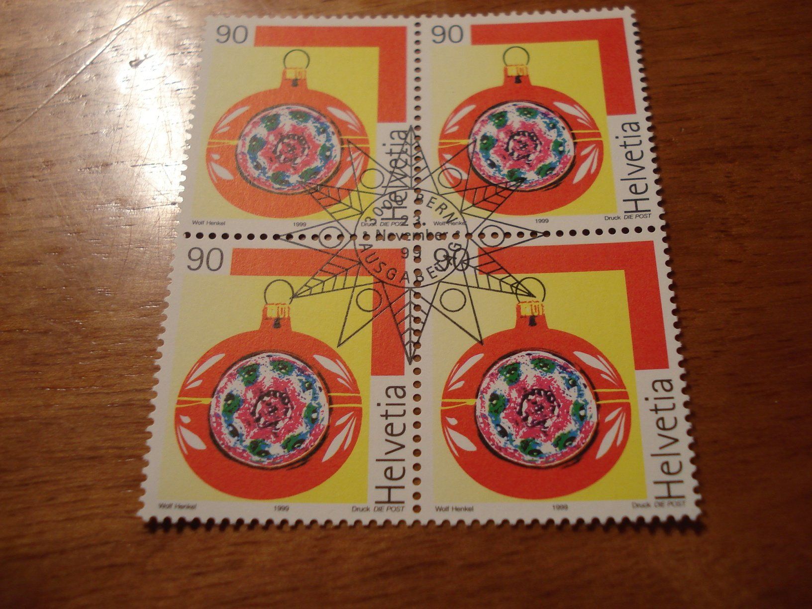 Tutti i francobolli: Weihnachtsmarke 1999, FDC + 4ererblock ET-o – Usato da Niederwil AG venduto da morostahu